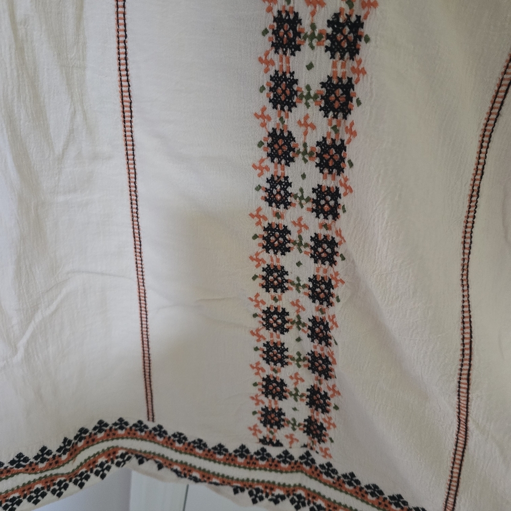 Zara Beige Embroidered Long Sleeve Dress - Picture 14 of 16